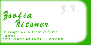 zsofia nitsner business card